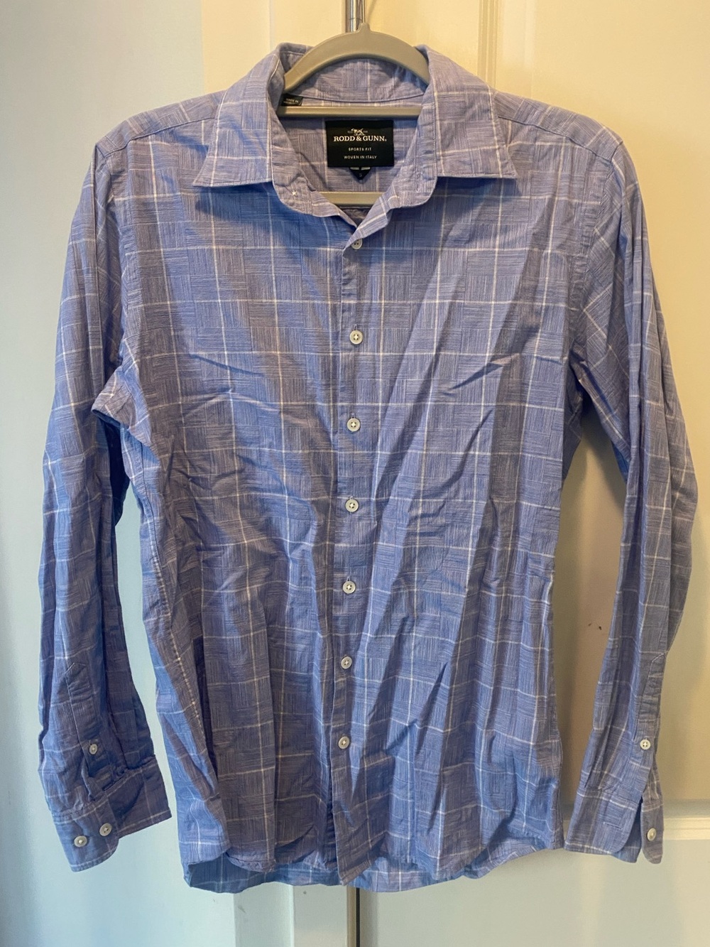 Rodd & Gunn Light Blue Windowpane Plaid Button-Down Shirt